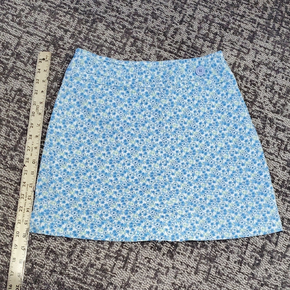 St. John's Bay Light Blue Floral Mini Skort